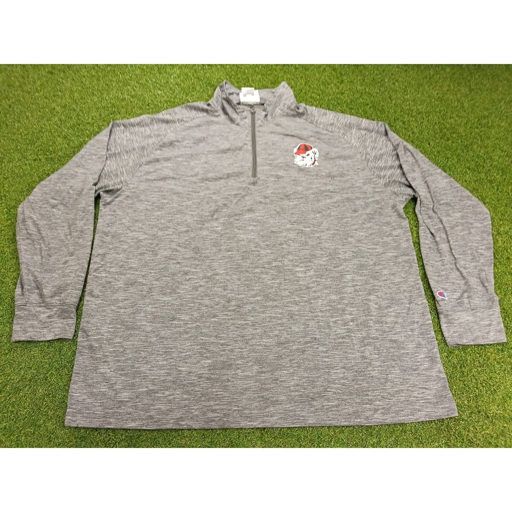 Georgia Bulldogs Jacket Mens XL Heather Gray Champion Athleticwear Football NCAA